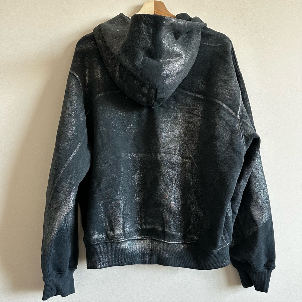 Zara Metallic Hoodie Sweatshirt - Picture 7 of 10
